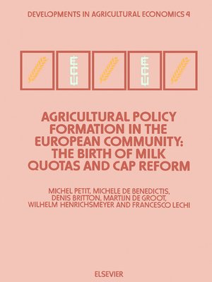 cover image of Agricultural Policy Formation in the European Community